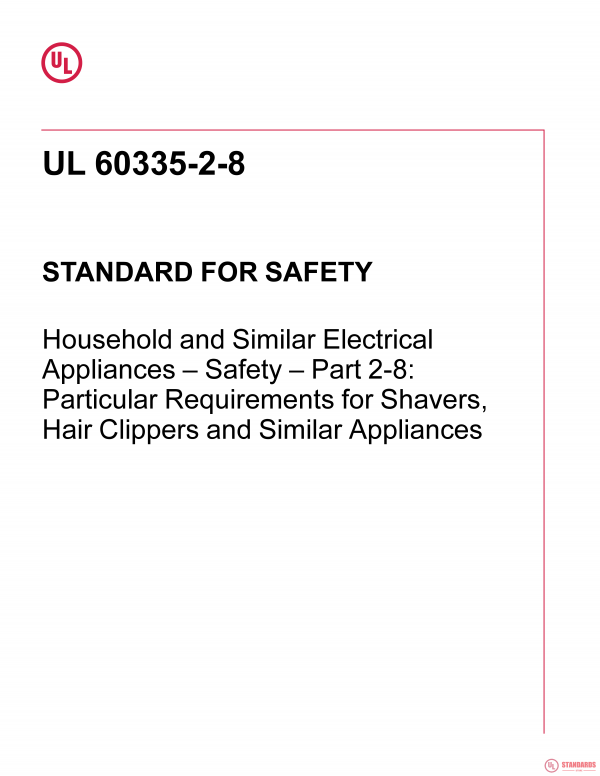 UL 60335-2-8 PDF UL 60335-2-8 PDF